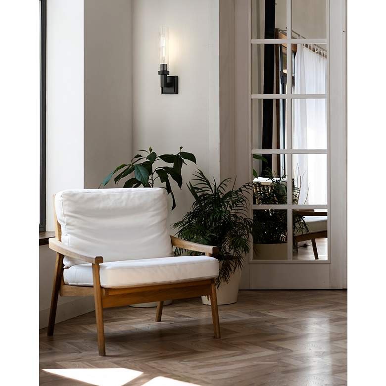 Image 2 Beau by Z-Lite Matte Black 4 inch 1 Light Wall Sconce more views