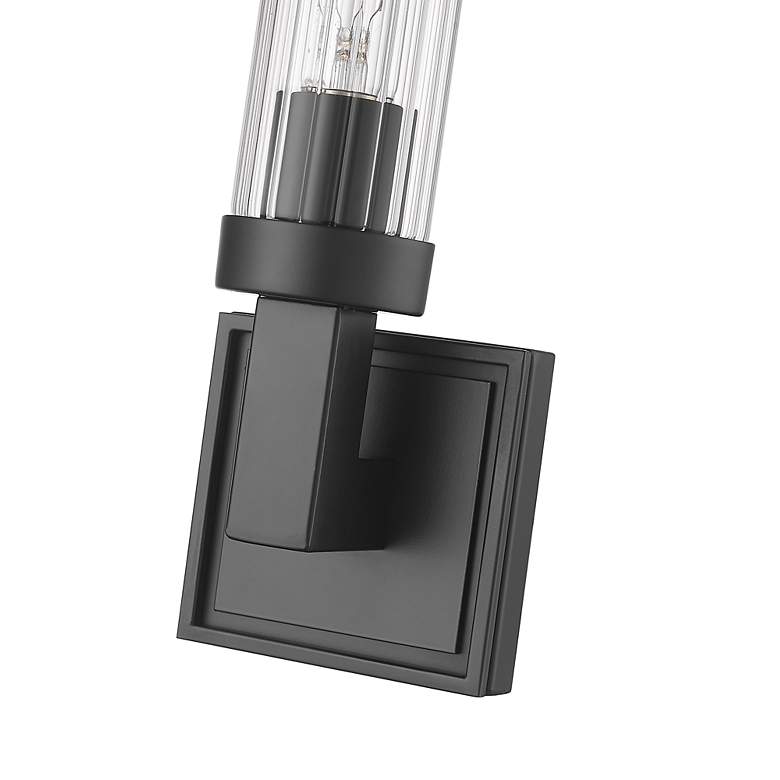 Image 6 Beau by Z-Lite Matte Black 4 inch 1 Light Wall Sconce more views