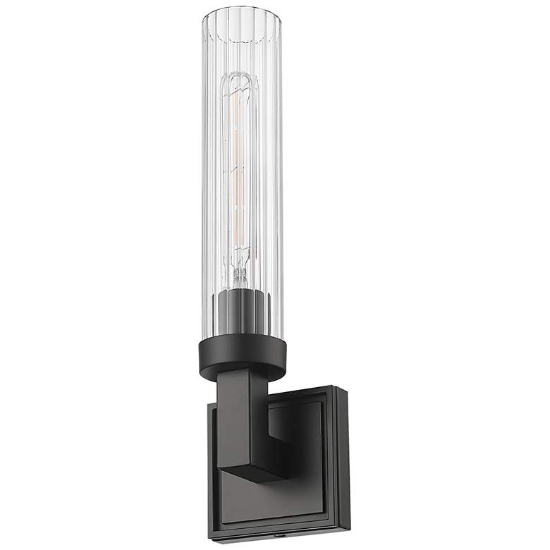Image 7 Beau by Z-Lite Matte Black 4 inch 1 Light Wall Sconce more views
