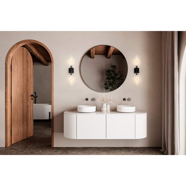 Image 3 Beau by Z-Lite Matte Black 4 inch 2 Light Wall Sconce more views