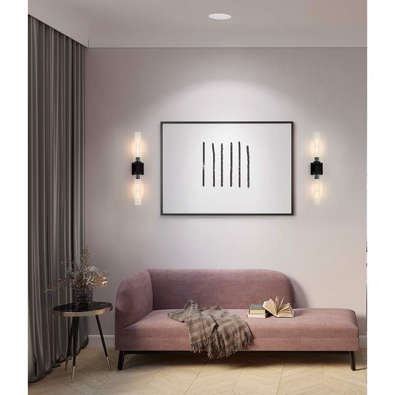 Image 4 Beau by Z-Lite Matte Black 4 inch 2 Light Wall Sconce more views