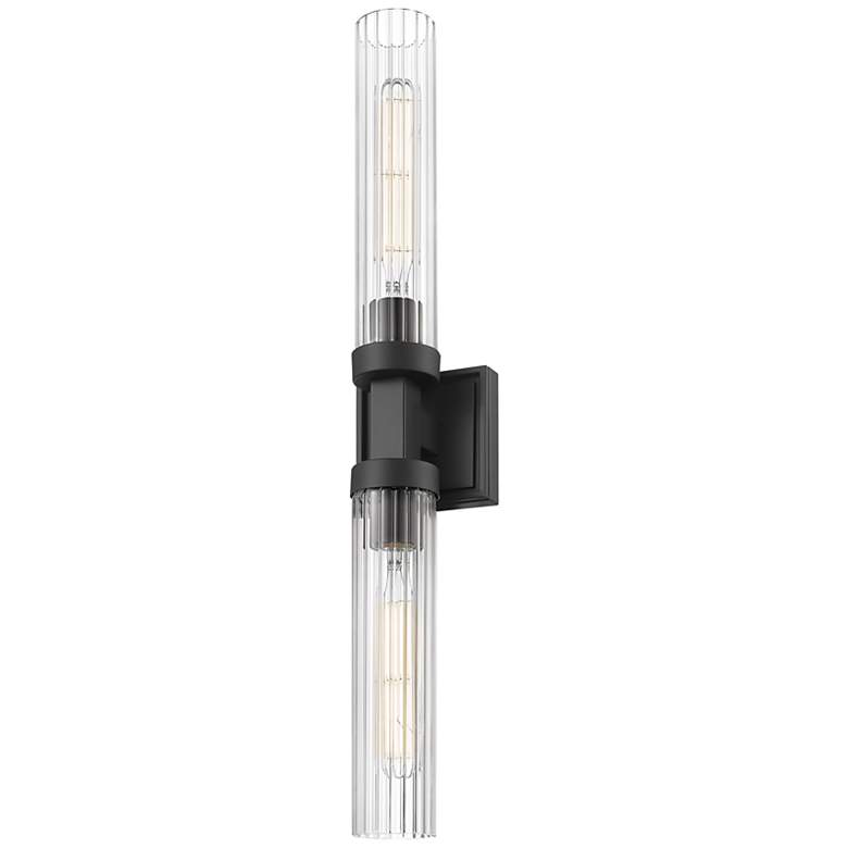 Image 5 Beau by Z-Lite Matte Black 4 inch 2 Light Wall Sconce more views