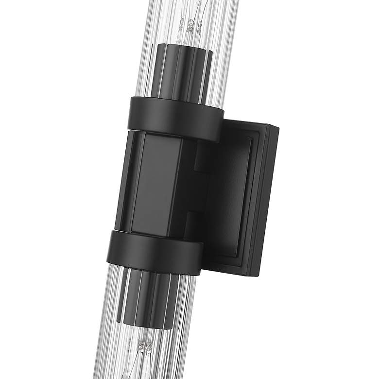 Image 7 Beau by Z-Lite Matte Black 4 inch 2 Light Wall Sconce more views