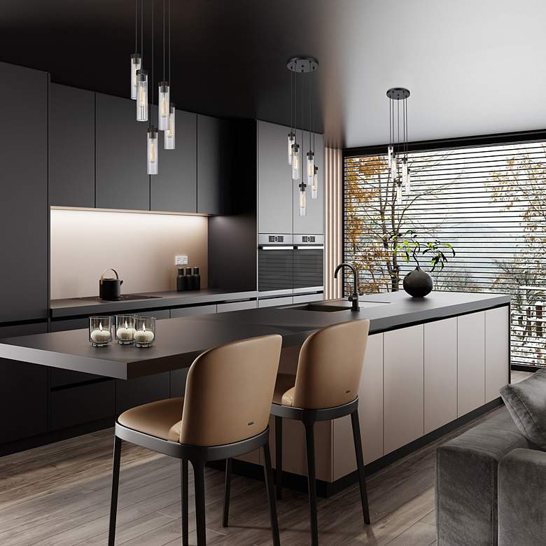 Image 3 Beau by Z-Lite Matte Black 5 Light Chandelier more views