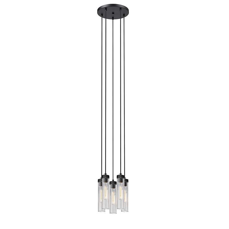 Image 5 Beau by Z-Lite Matte Black 5 Light Chandelier more views