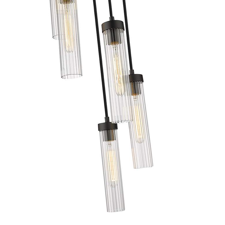 Image 7 Beau by Z-Lite Matte Black 5 Light Chandelier more views