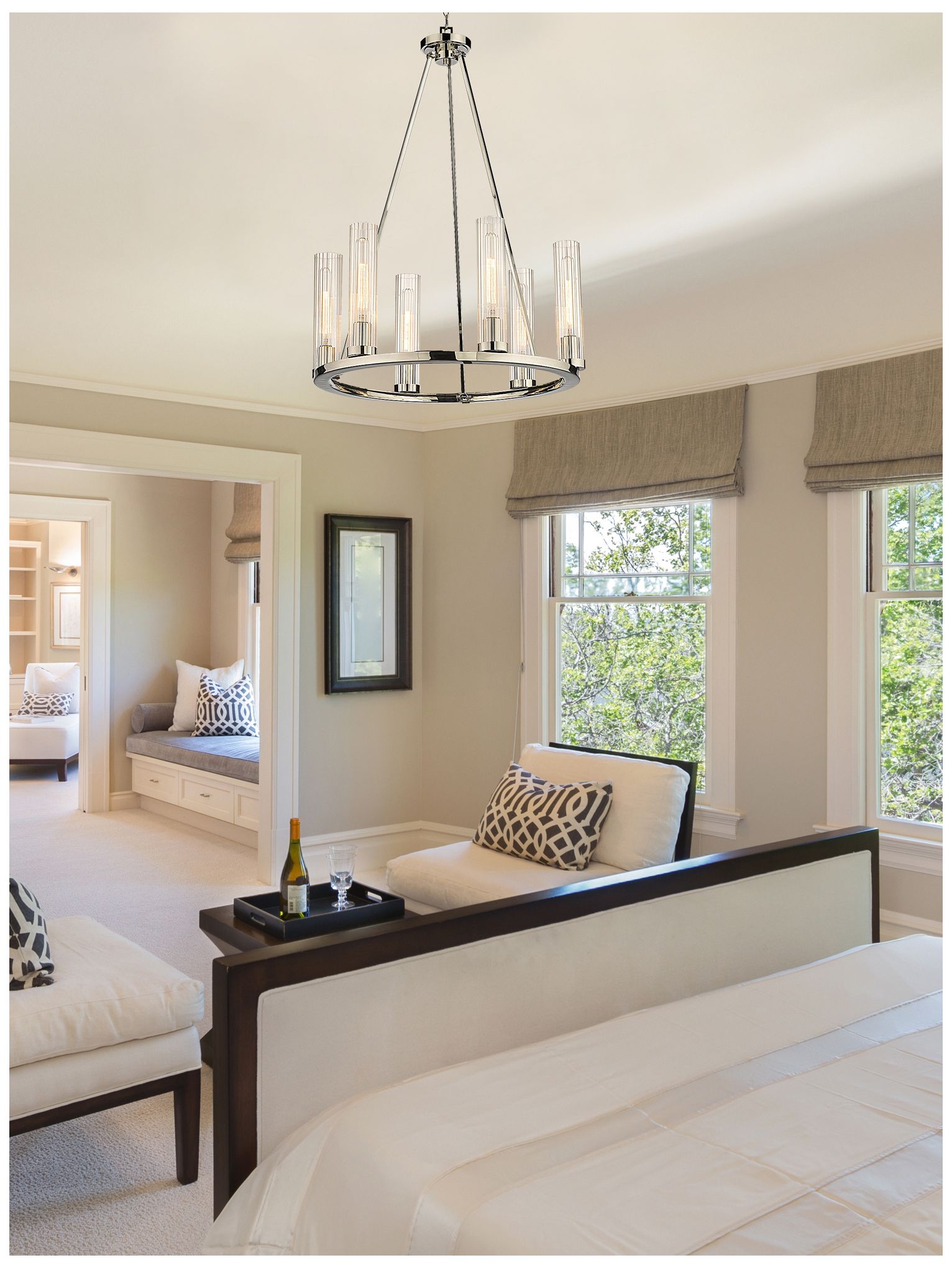 Thumbnail3 of Beau by Z-Lite Polished Nickel 26 inch 6 Light Chandelier more views