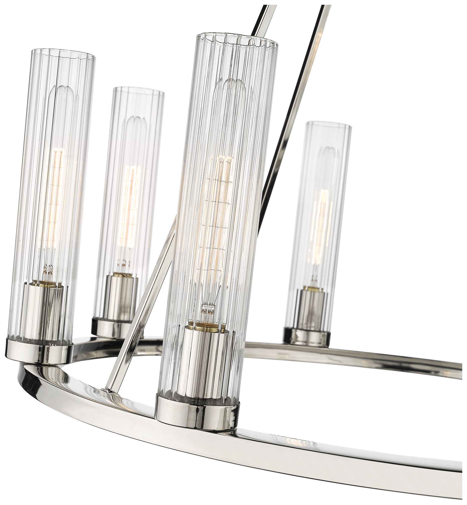 Image 6 Beau by Z-Lite Polished Nickel 33 inch 8 Light Chandelier more views