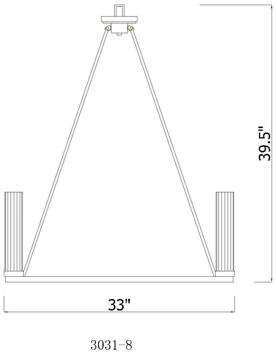 Beau by Z-Lite Polished Nickel 33 inch 8 Light Chandelier