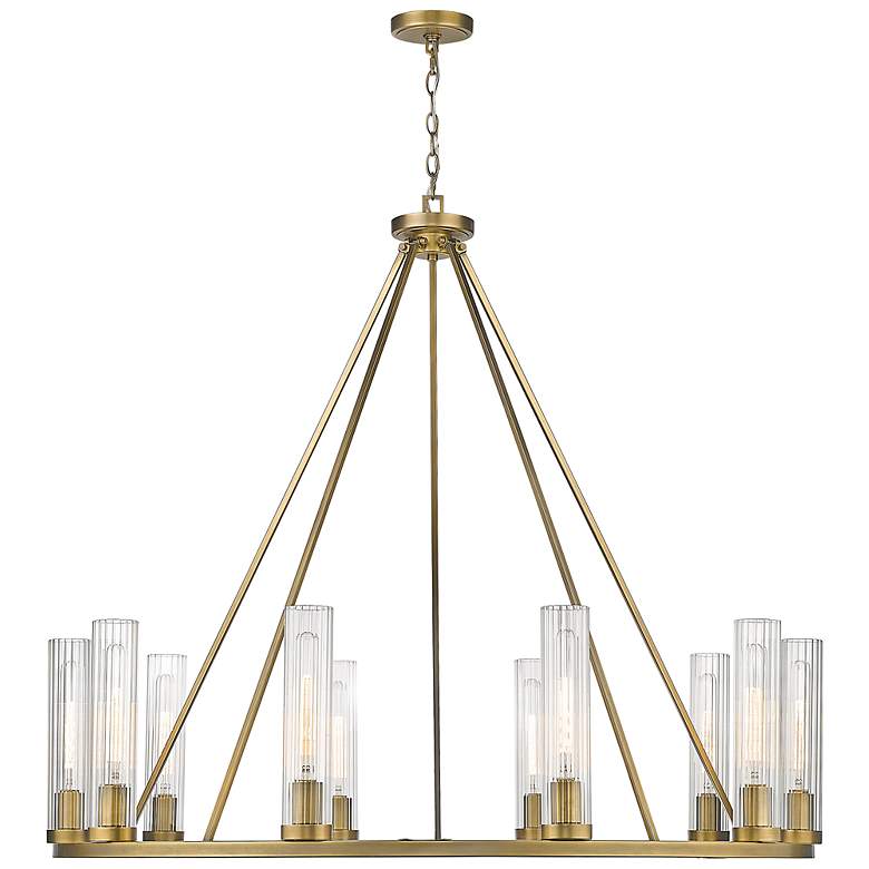 Image 5 Beau by Z-Lite Rubbed Brass 10 Light Chandelier more views