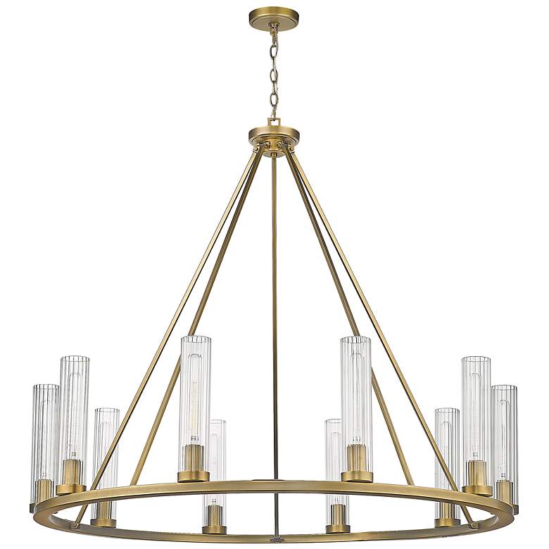Image 6 Beau by Z-Lite Rubbed Brass 10 Light Chandelier more views