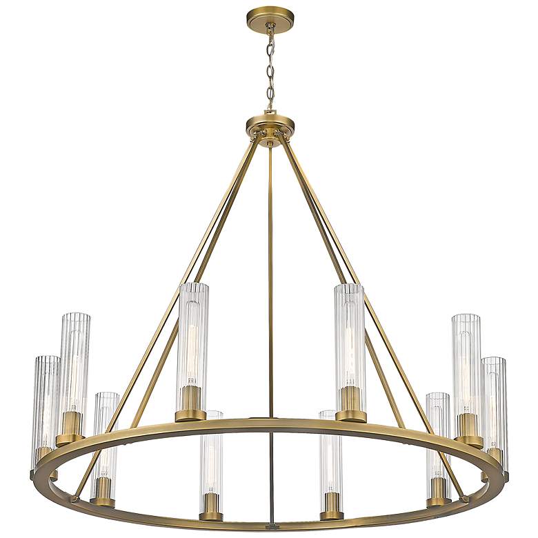 Image 7 Beau by Z-Lite Rubbed Brass 10 Light Chandelier more views
