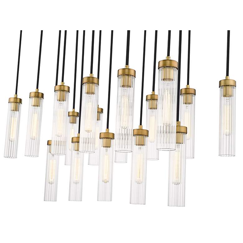 Image 7 Beau by Z-Lite Rubbed Brass 17 Light Linear Chandelier more views