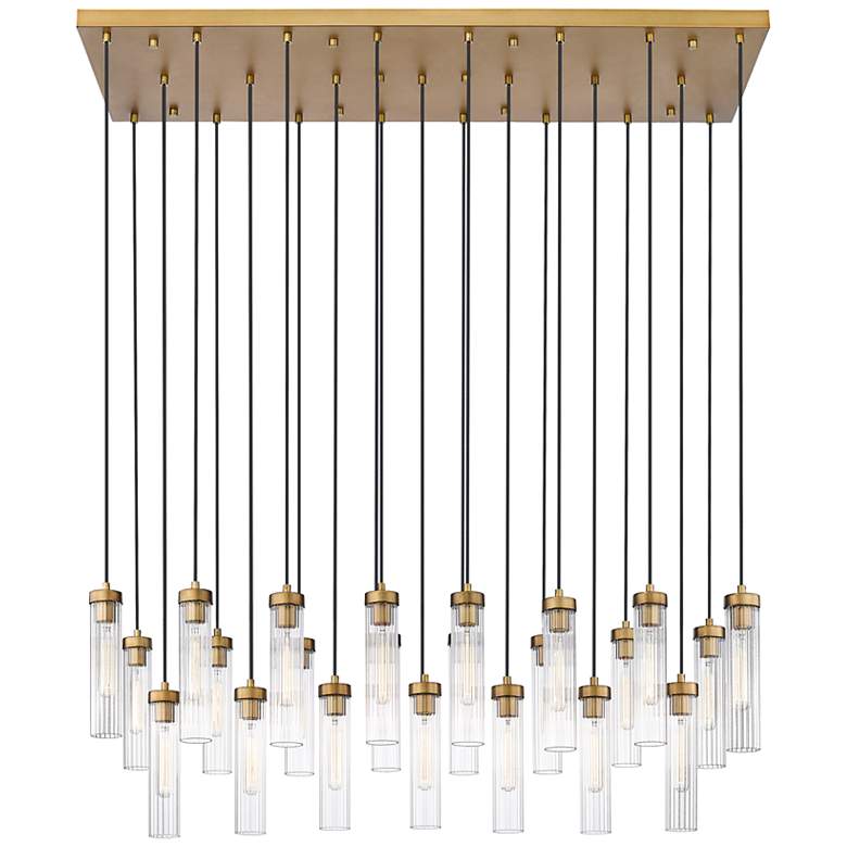 Image 2 Beau by Z-Lite Rubbed Brass 23 Light Linear Chandelier