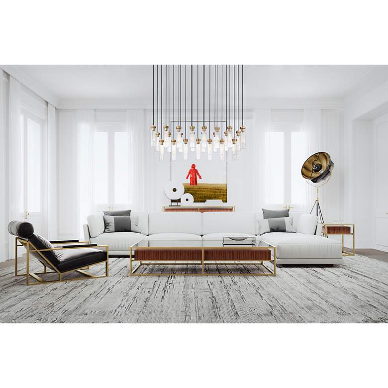 Image 4 Beau by Z-Lite Rubbed Brass 23 Light Linear Chandelier more views