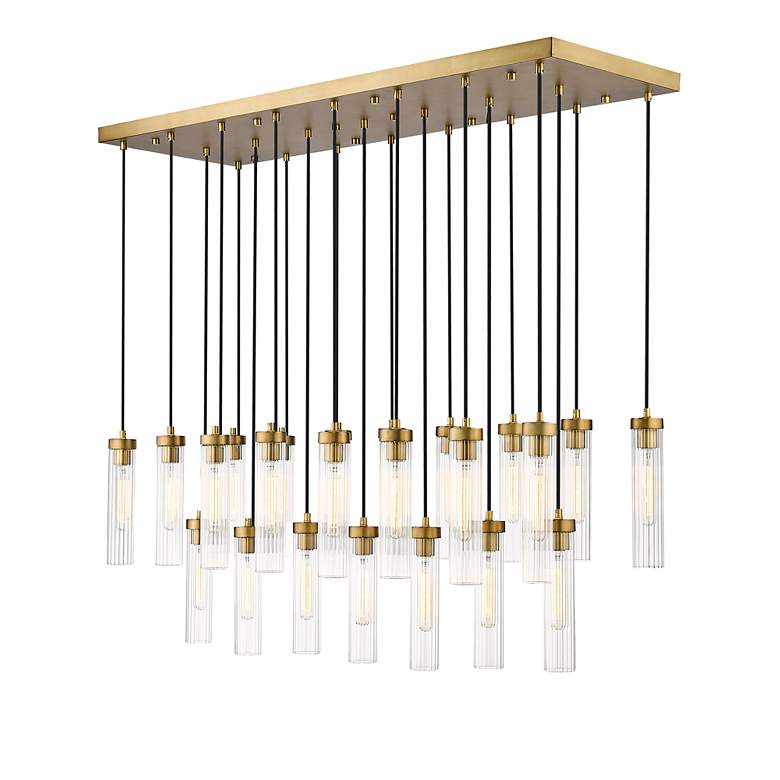 Image 6 Beau by Z-Lite Rubbed Brass 23 Light Linear Chandelier more views