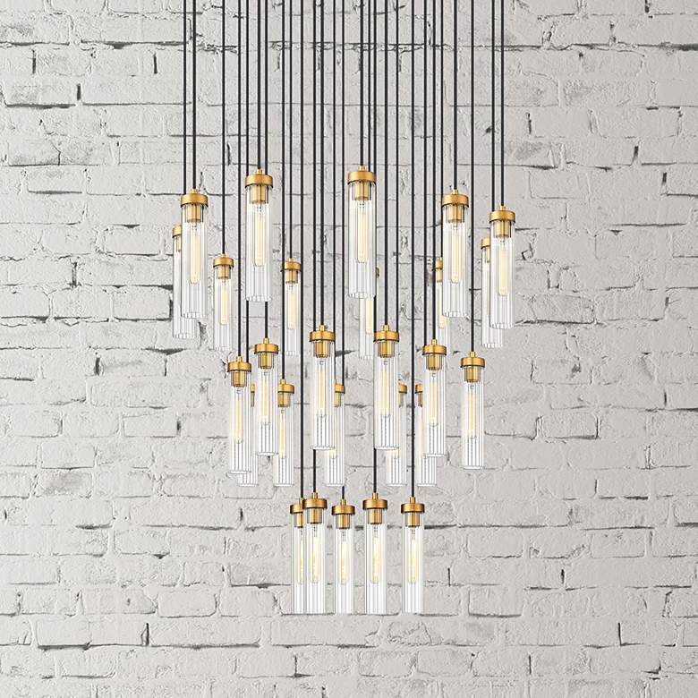 Image 1 Beau by Z-Lite Rubbed Brass 27 Light Chandelier