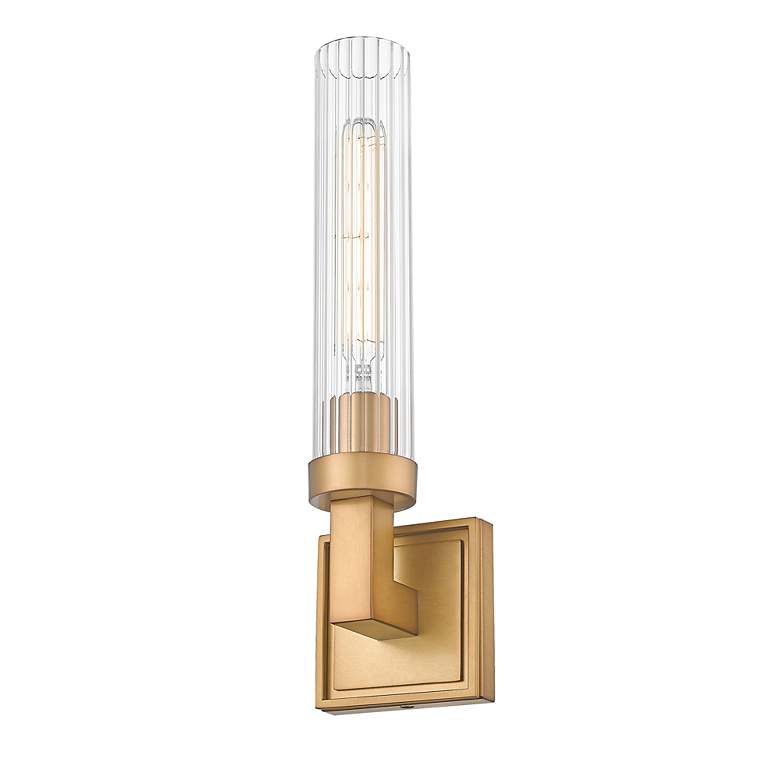 Image 4 Beau by Z-Lite Rubbed Brass 4 inch 1 Light Wall Sconce more views