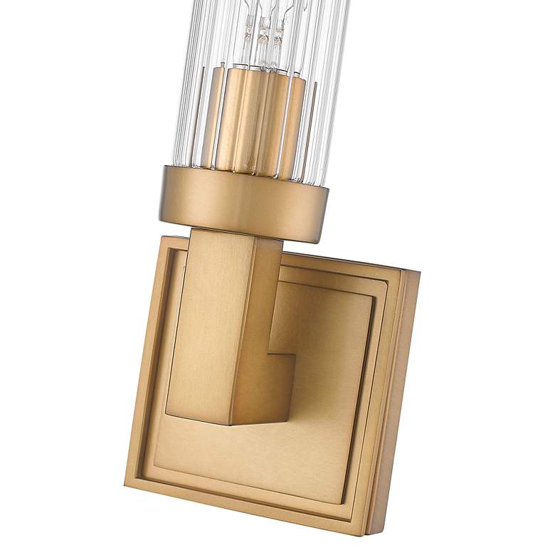 Image 6 Beau by Z-Lite Rubbed Brass 4 inch 1 Light Wall Sconce more views