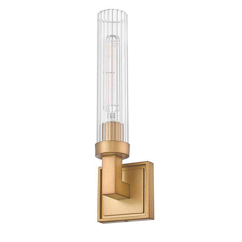 Image 7 Beau by Z-Lite Rubbed Brass 4 inch 1 Light Wall Sconce more views