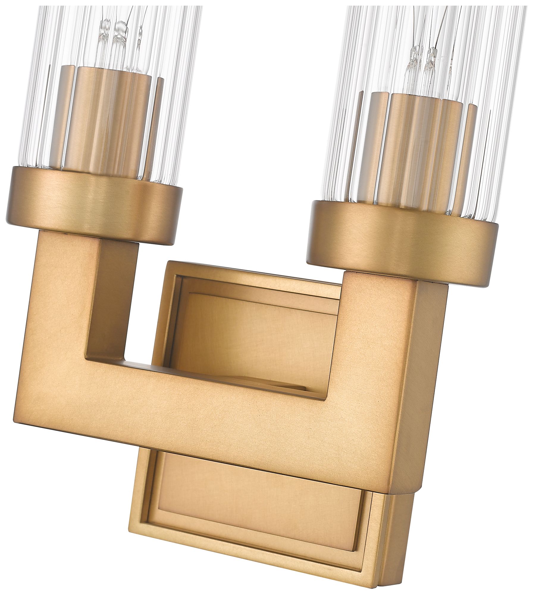 Image 4 Beau by Z-Lite Rubbed Brass 4 inch 2 Light Wall Sconce more views