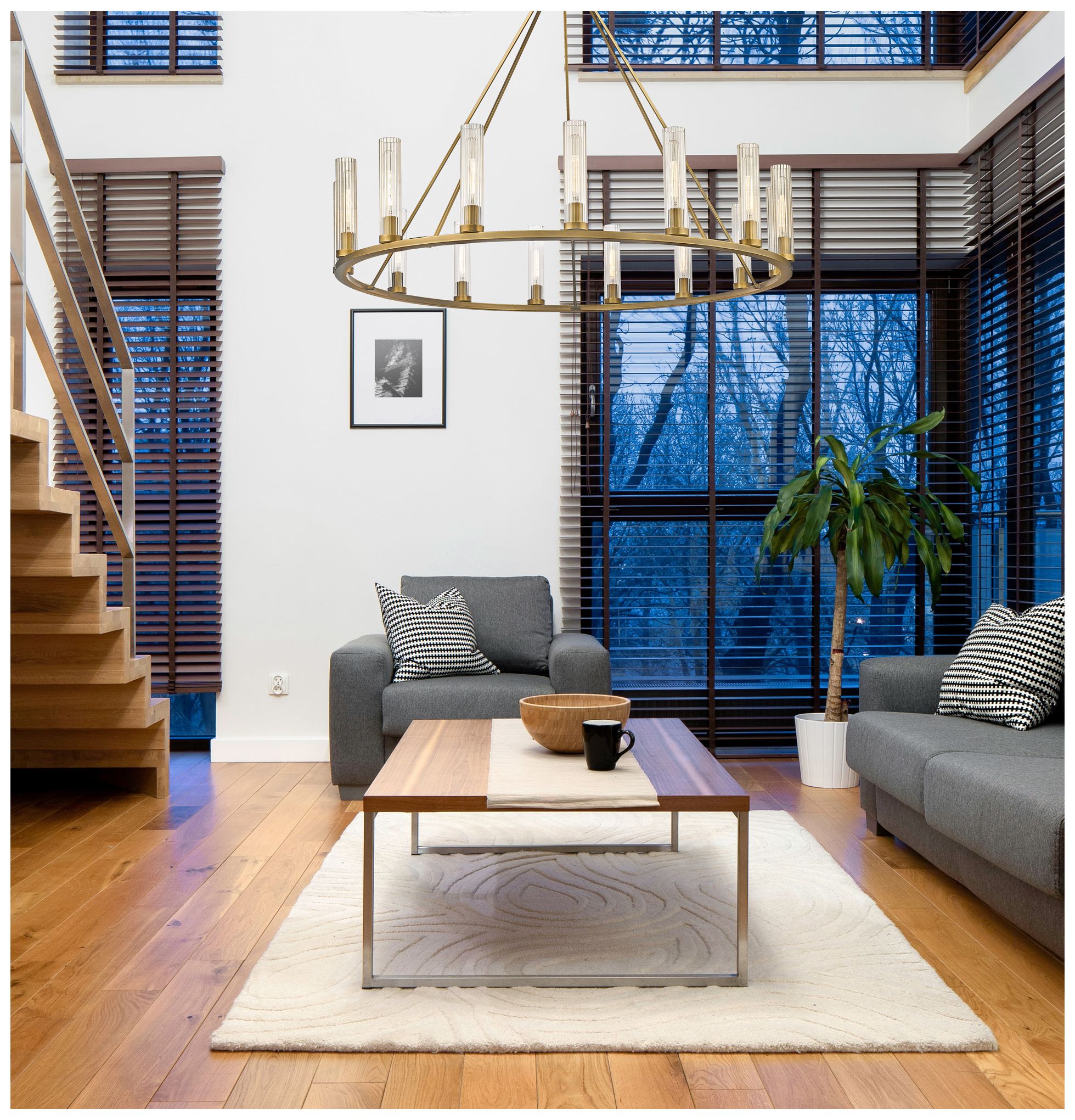 Image 3 Beau by Z-Lite Rubbed Brass 60 inch 15 Light Chandelier more views