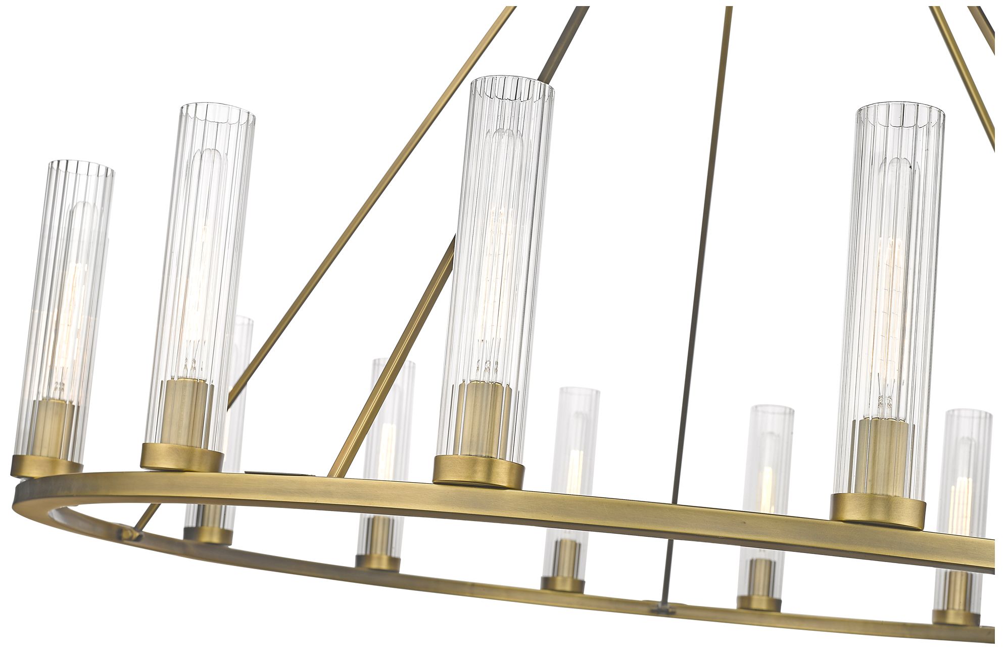 Image 6 Beau by Z-Lite Rubbed Brass 60 inch 15 Light Chandelier more views