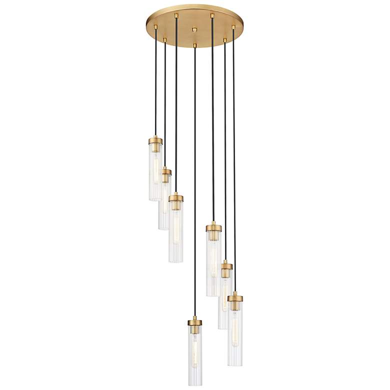 Image 3 Beau by Z-Lite Rubbed Brass 7 Light Chandelier
