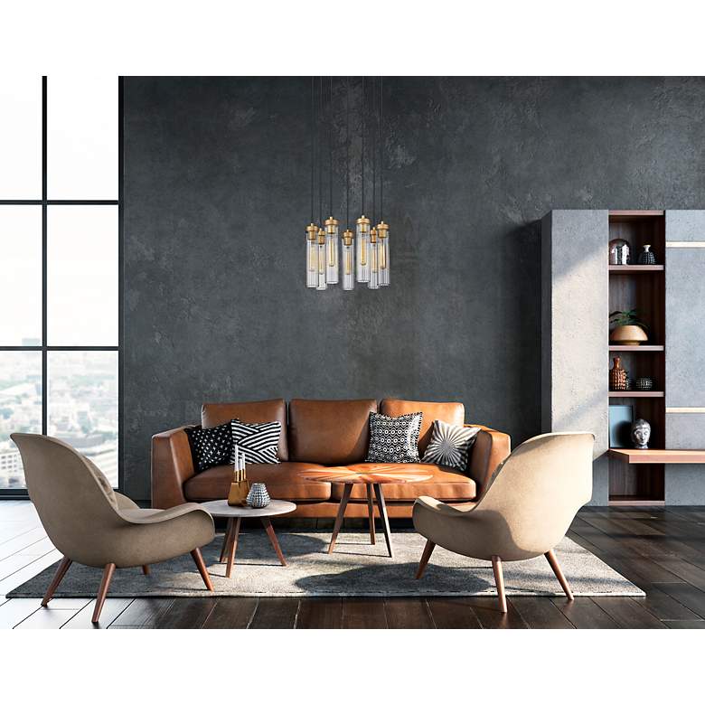 Image 4 Beau by Z-Lite Rubbed Brass 7 Light Chandelier more views