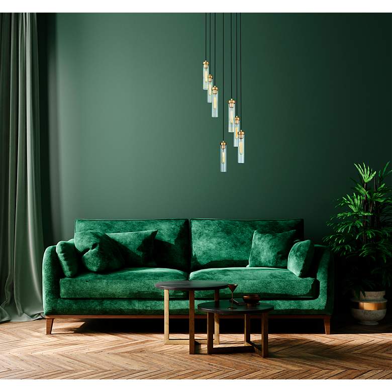 Image 5 Beau by Z-Lite Rubbed Brass 7 Light Chandelier more views