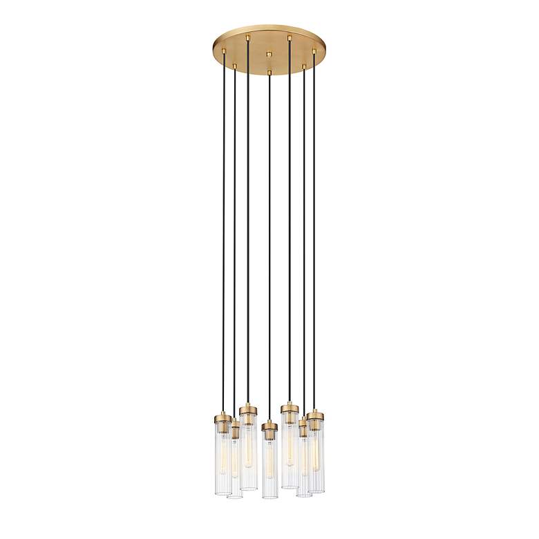 Image 6 Beau by Z-Lite Rubbed Brass 7 Light Chandelier more views