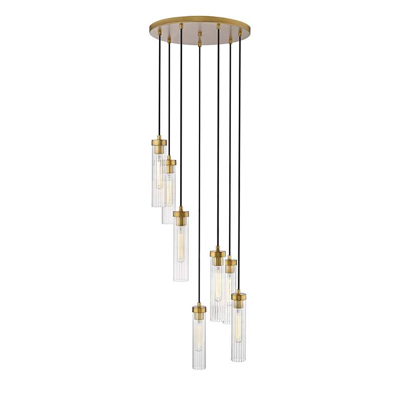 Image 7 Beau by Z-Lite Rubbed Brass 7 Light Chandelier more views
