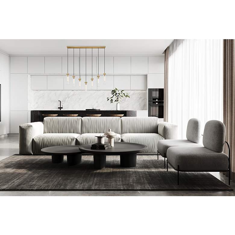Image 4 Beau by Z-Lite Rubbed Brass 7 Light Linear Chandelier more views