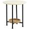Beauchamp 20" Wide Black Oval End Table