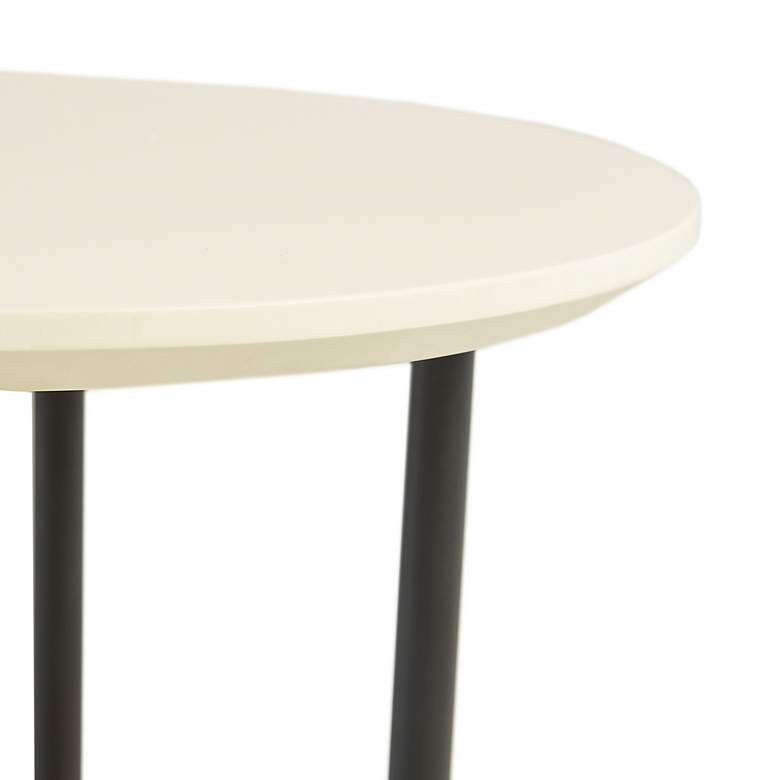 Image 4 Beauchamp 20" Wide Black Oval End Table more views