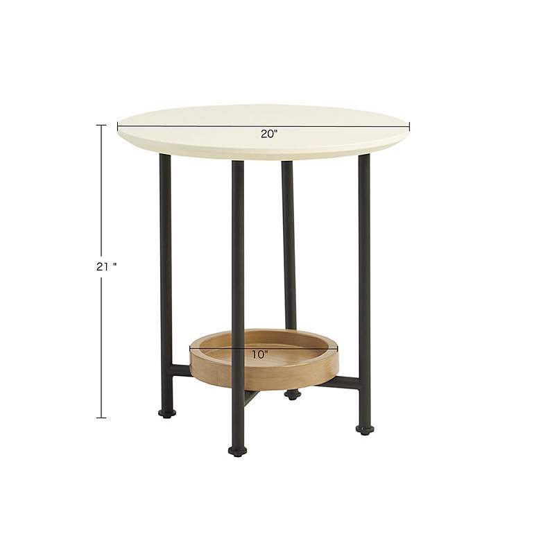Image 6 Beauchamp 20" Wide Black Oval End Table more views