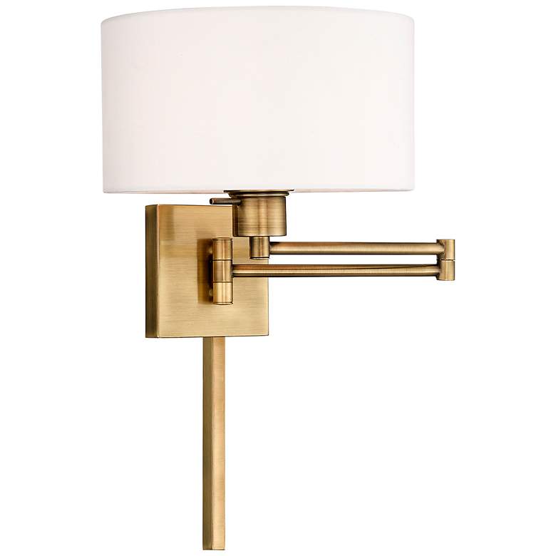 Image 3 Beauchamp Antique Brass Swing Arm Wall Lamp