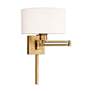 Beauchamp Antique Brass Swing Arm Wall Lamp in scene