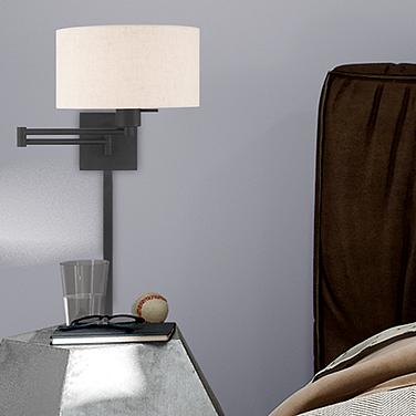 Beauchamp Black Swing Arm Wall Lamp