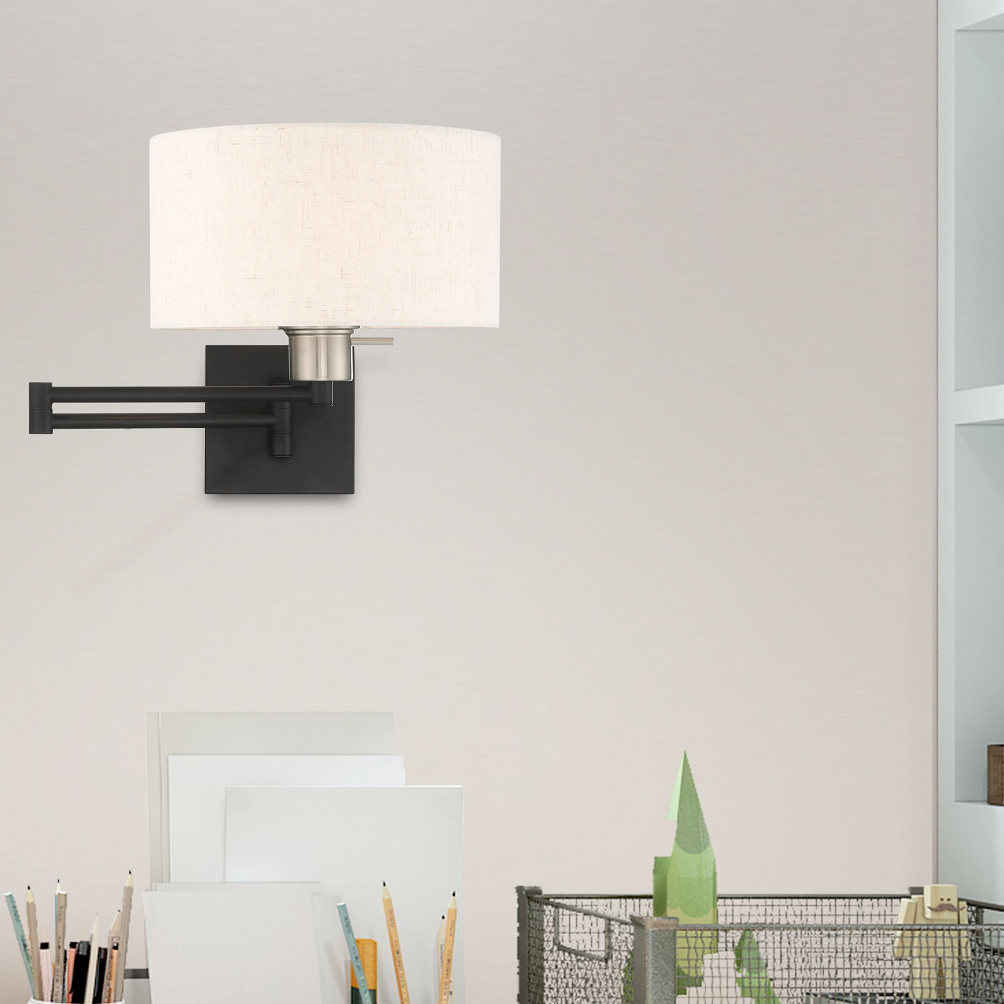 Beauchamp Black Swing Arm Wall Lamp