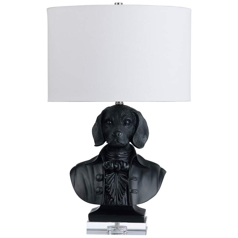 Image 1 Beauchamp Resin and Crystal Table Lamp - Black
