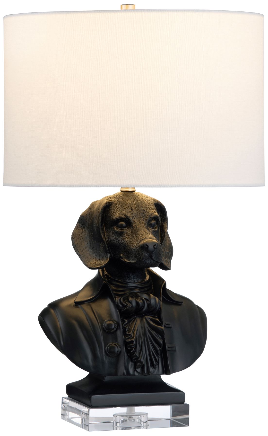 Image 2 Beauchamp Resin and Crystal Table Lamp - Black more views