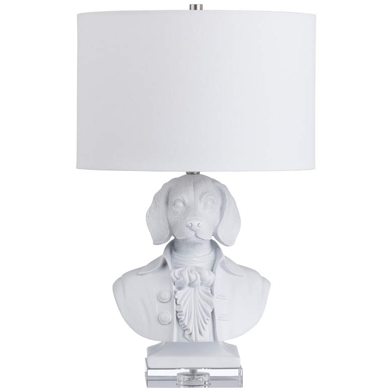 Image 1 Beauchamp Resin and Crystal Table Lamp - White