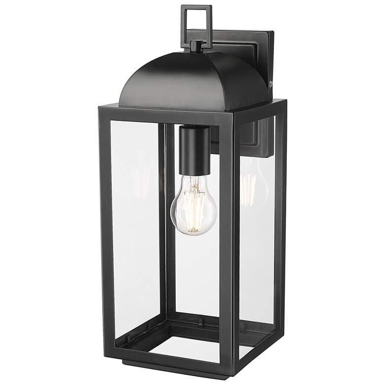 Image 1 Beaufort 17.75" High 1-Light Outdoor Wall Sconce in Powder Coated Black
