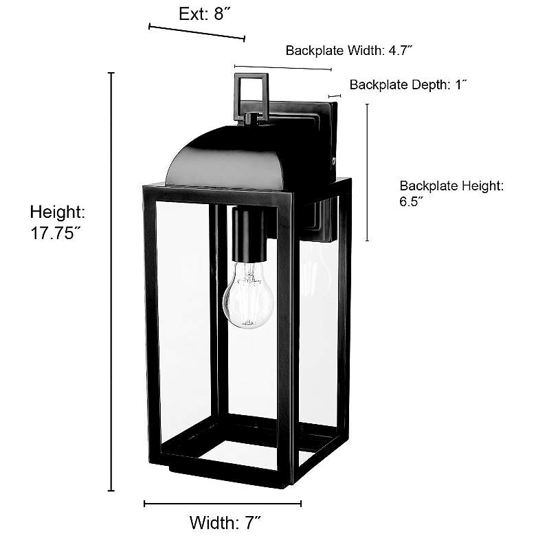 Image 7 Beaufort 17.75" High 1-Light Outdoor Wall Sconce in Powder Coated Black more views