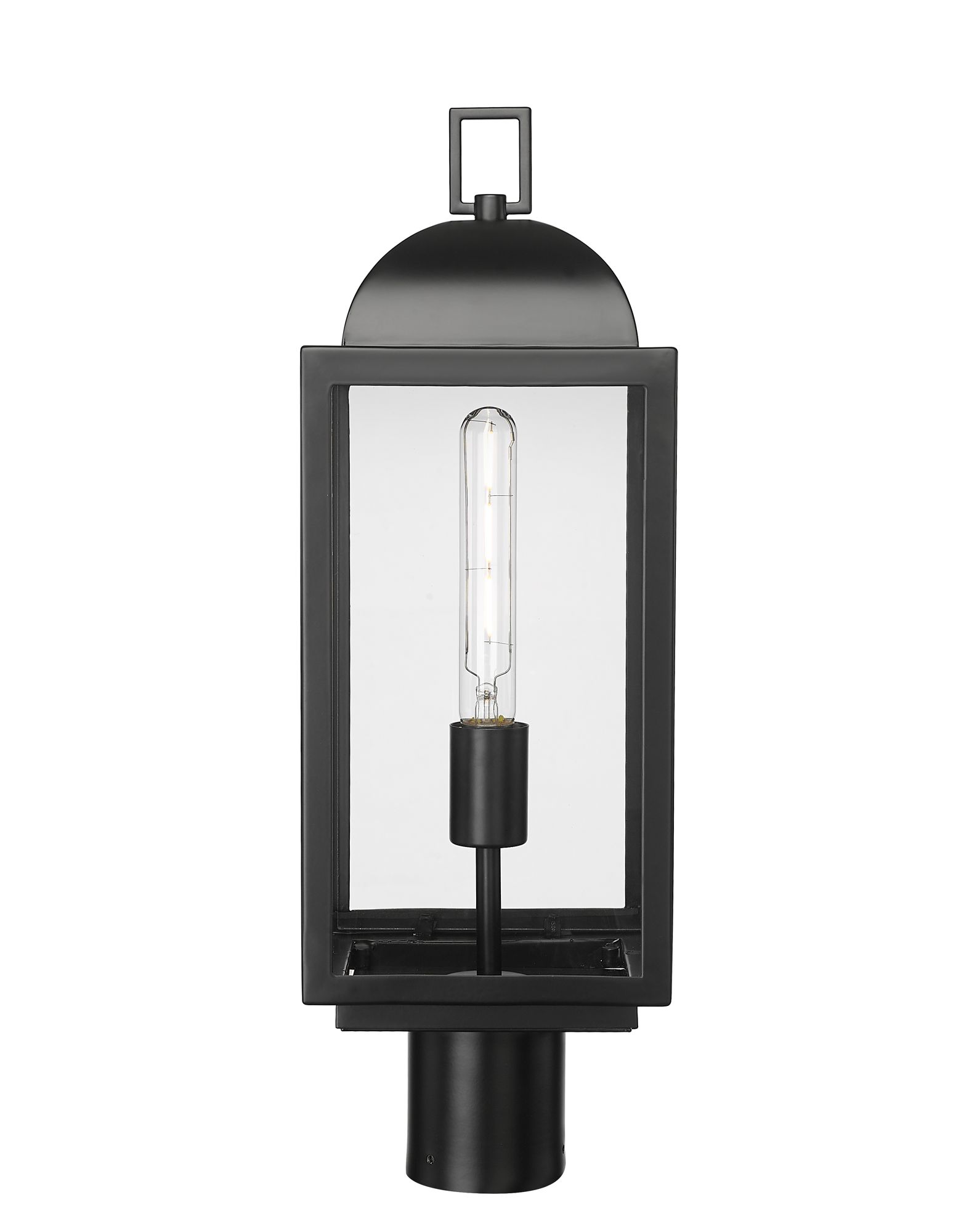 Thumbnail2 of Beaufort 21.25" High Outdoor Post Lantern in Powder Coated Black more views
