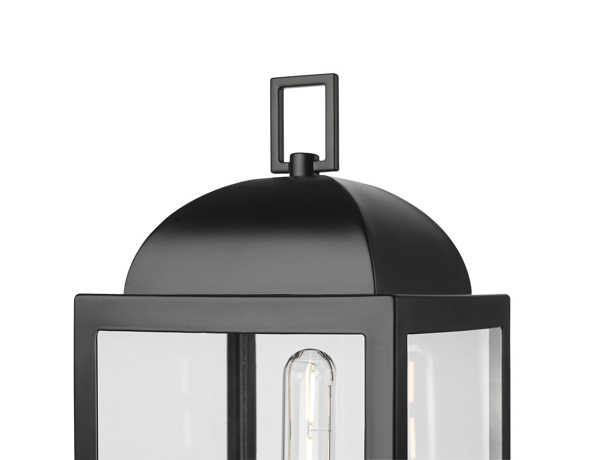 Thumbnail4 of Beaufort 21.25" High Outdoor Post Lantern in Powder Coated Black more views