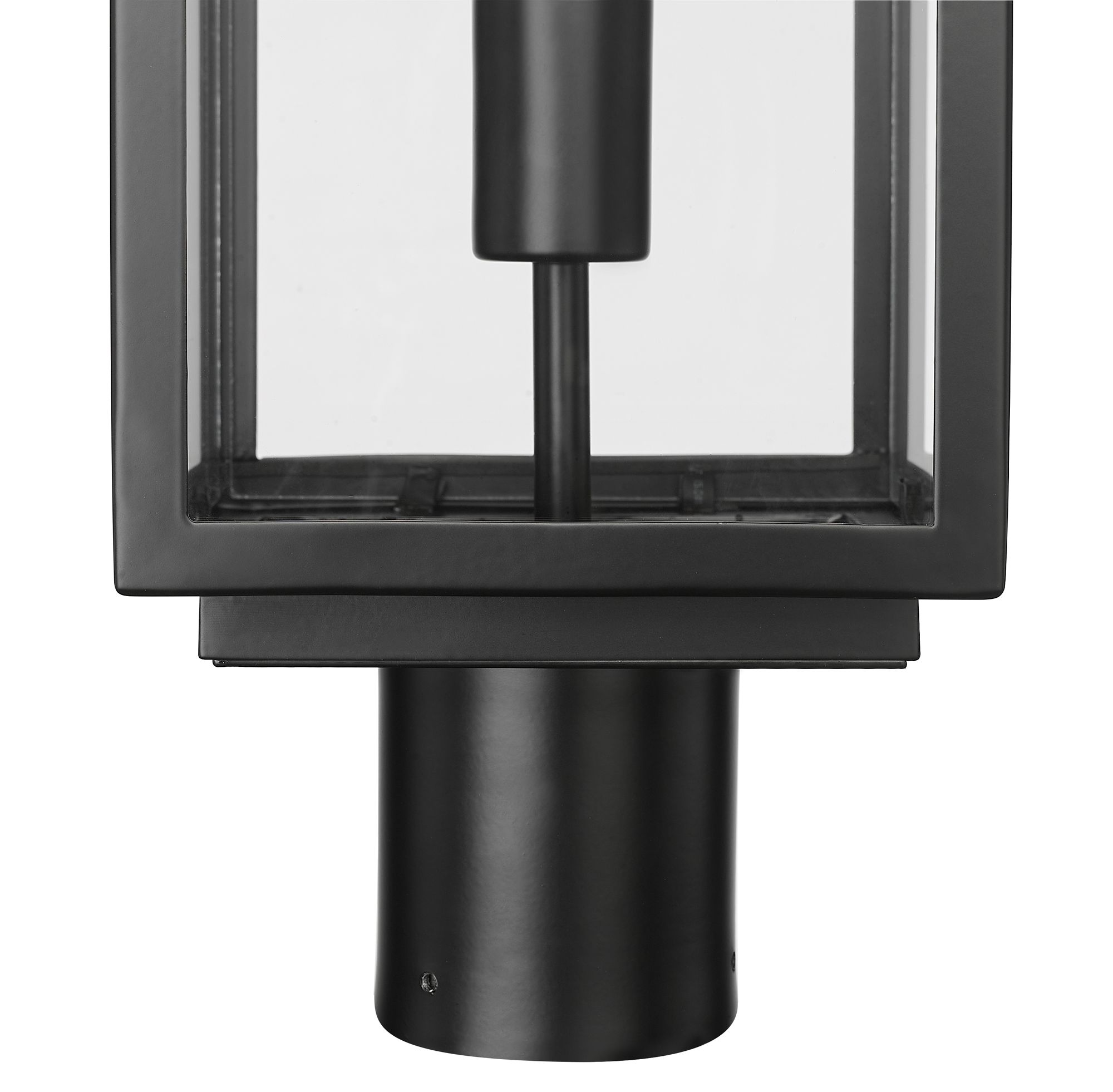 Beaufort 21.25" High Outdoor Post Lantern in Powder Coated Black