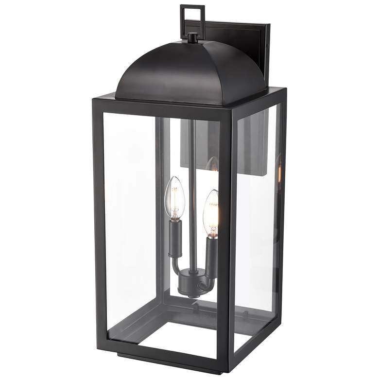 Image 1 Beaufort 22.25" High 2-Light Outdoor Wall Sconce in Powder Coated Black