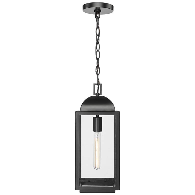 Image 2 Beaufort 7" Wide 1-Light Outdoor Hanging Lantern in Powder Coated Black more views